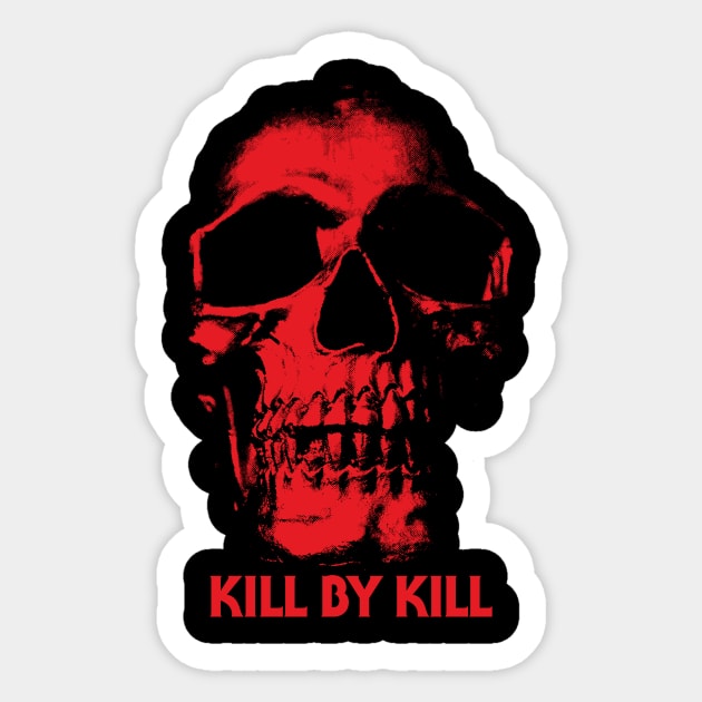 Red Skull Sticker by Kill By Kill podcast 